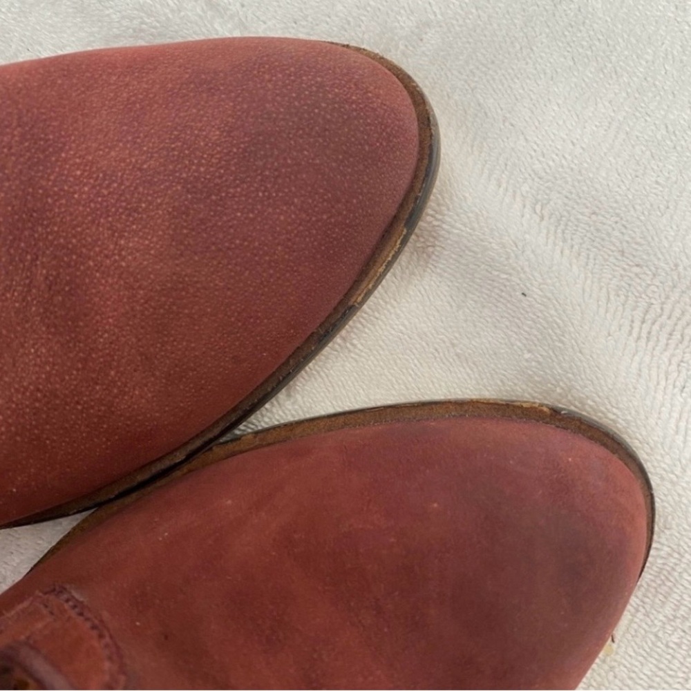 Steve Madden Women's Pennylane Wine Suede Leather Lace Up Heeled Bootie Size 8 - Picture 10 of 15